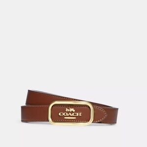 NWOT Coach Morgan Rectangle Buckle Belt, 25 Mm sz M